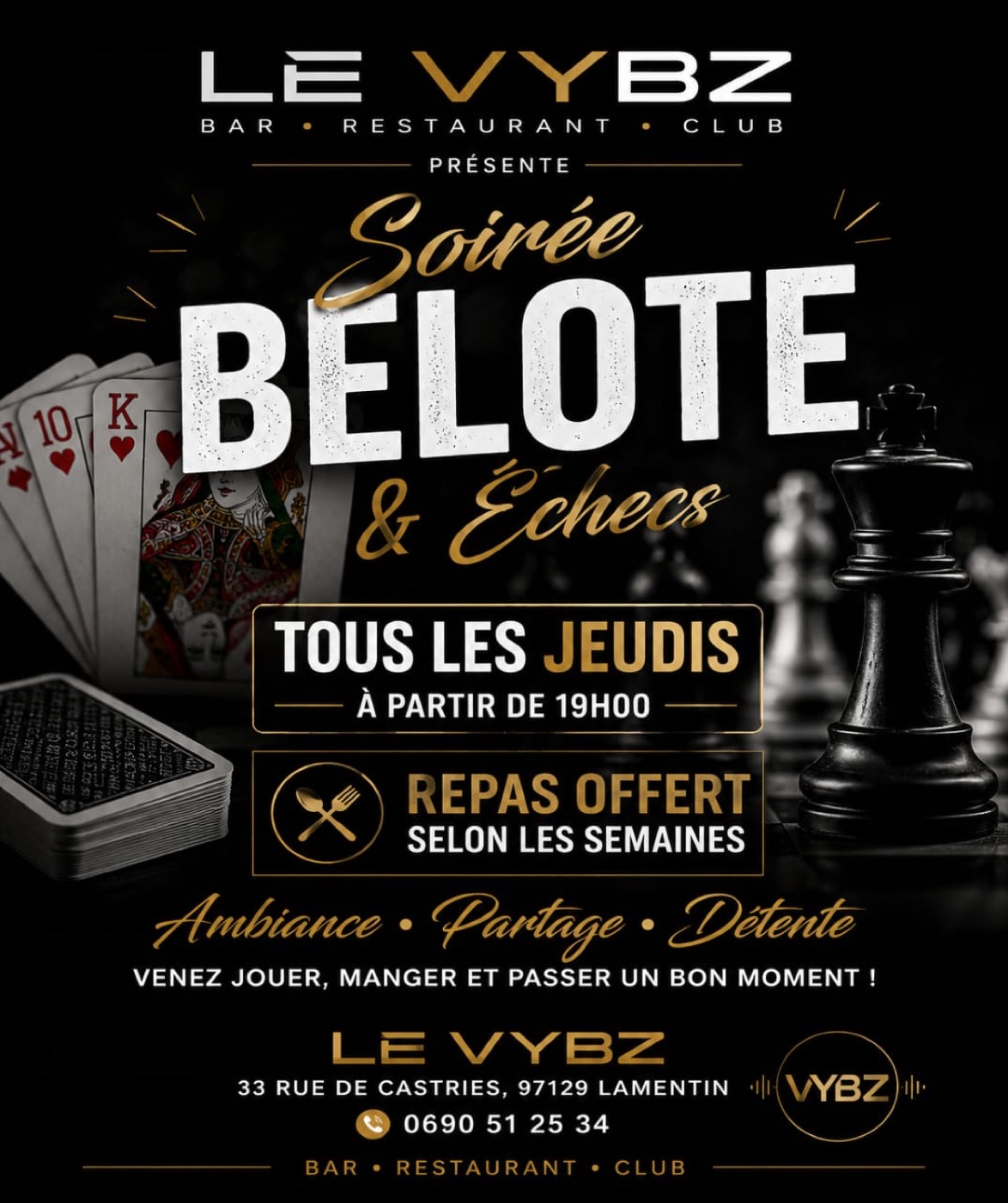 Soirée belote et échecs